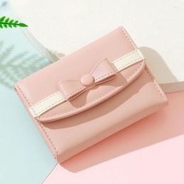 Wallets Fashion Women Simple Day Collection Large Capacity Wallet PU Bow Cute Student Coin
