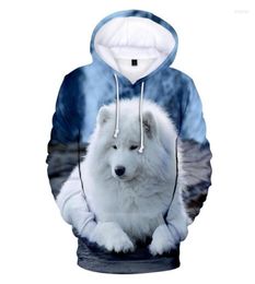 Men039s Hoodies Men039s Sweatshirts Oversized Samoyed Wolf Animal Men Women 3D Printed Sweatshirt Harajuku SpringWinter Ho4628512