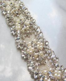 Gorgeous Bridal Sashes Rhinestones Pearls Crystals Stitches Sparkling Wedding Belts Bridal Accessories Customized3227419