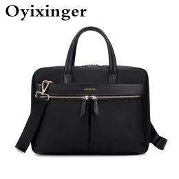 Backpack OYIXINGER Women's Briefcase Business Tote Messenger Bags For Female A4 Document Storage 13.315.6 Inch Laptop Bag For Macbook Hp