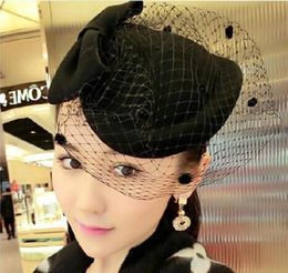 England ancient style hat female cap Small pure wool hat bride headdress autumn and winter hat HT228576627