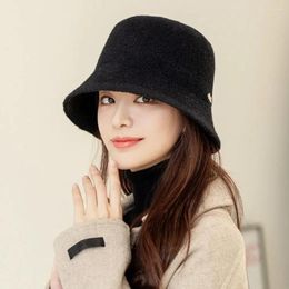 Berets Outdoor Soft Gift Winter Ear Protector AB Diamond Solid Color For Ladies Panama Hat Fisherman Letter Bucket Cap Knitted