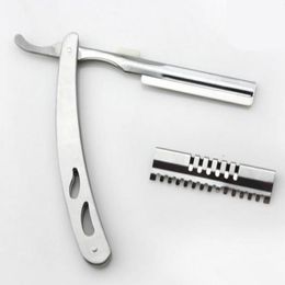 Whole professional 2 in 1 hair scissors 440c Shavers straight razor thinning shears cutting barber hairdressing scissors 6519737