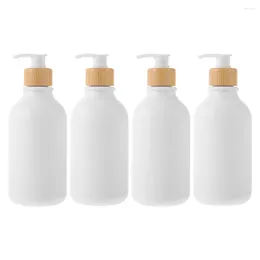 Storage Bottles 4 Pcs Shampoo Bottle Hand Soap Dispenser Filling Body Wash The Pet Refillable Empty Pump