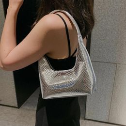 Evening Bags Fashion Vintage Snakeskin Pattern Leather Handbag Solid Colour Retro Casual Versatile Women Totes Luxury Shoulder Bag For