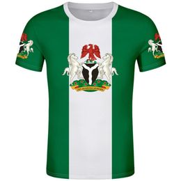 NIGERIA male youth t shirt diy custom made name number tshirt nation flag nigerian college print text po clothes4915531