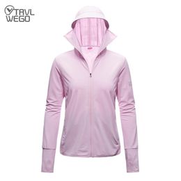 TRVLWEGO Long Sleeve Hoody Summer Women Sun UV Protection Quick Dry Clothing Men Hooded Jacket Thin Beach Sweatshirt 240301