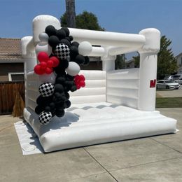 Коммерческий класс Bounce House Полный ПВХ надувные свадебные надувные замок Прыжок кровать детские аудиты белый для развлечения на открытом воздухе с бездувным кораблем.