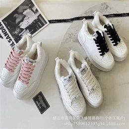 36% OFF Sports 2024 High edition Xiangjia Panda thick soled plush casual fashionable and versatile sponge cake lace up biscuit board single shoes