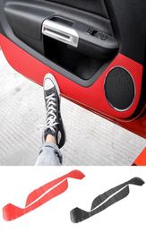 Car Interior Door Anti Kick Carbon Fibre Sticker Decoration For Ford Mustang 201 Auto Interior Accessories7779993