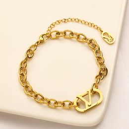 18K Gold Classic Designer Medusa Bracelets Chain Bracelet with letter logo Stainless Steel Golden Silver Plated for Women men hand Chains fashion Jewellery Gifts