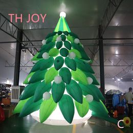 wholesale free shipment outdoor activities Giant Christmas Inflatable Tree Balloon,10mH (33ft) With blower newest inflatable Christmas tree with white light