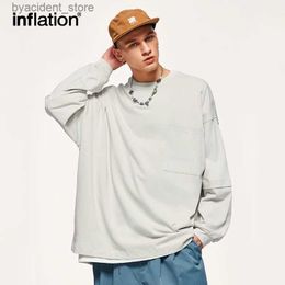 Men's T-Shirts TION Plain Candy Color Oversized Cotton T-shirts Uisex Spring Drop Shoulder Tees L240304