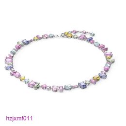 16tf Pendant Necklaces Swarovski Necklace Designer Women Top Quality Flowing Light Colourful Candy Element Crystal Rainbow White