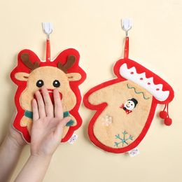 Towel Christmas Hand Hangable Coral Velvet Water Absorbent Quick Drying Wipes Kitchen Restroom Wipe Pendant Wholesalers