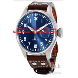 Top Quality Luxury Wristwatch Big Pilot Midnight Blue Dial Automatic Men's Watch 46MM Mens Watch Watches266q