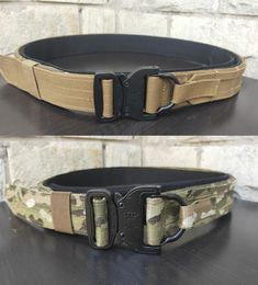 Tactical Molle Belt Multicam Army Duty Battle Belt Double Layer Nylon Outdoor Equipment5220468