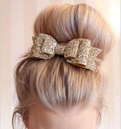 2021 New Baby Headband Girls Bling Hair Band Sequined Double Oversize Bow Knot Headwear6510024
