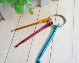 diy Craft Tools 304050mm Key chain with Crochet Hooks Handmade Aluminium Crochets Hook Metal Keychain Multicolour Crafts Knitt6578444