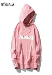 Men039s Hoodies Sweatshirts Analogue Winter Coat Pink Sweet Hooded Sorry Print Harajuku Loose Pocket Womens Fleece Flannel Pull8195019