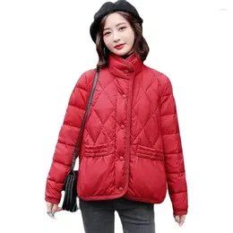 Women's Trench Coats 5XL 2024 Autumn Winter Jacket Women Light Weight Parkas Down Cotton Outcoat Female Warm Casual Parka Coat Ladies