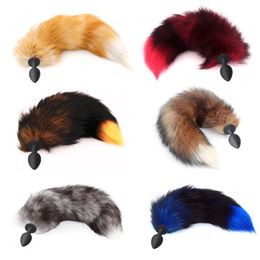 Fox Tails Anal Plug Silicone Anal Sex Toys Butt plug Sex Games Role play Cosplay Toys plug Drop 240227