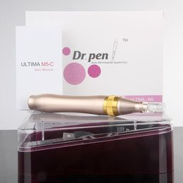 Newest Gold Metal derma pen rechargeable Drpen Auto Skin care Electric micro needle Derma Stamp Therapy Pen Anti Aging2488525