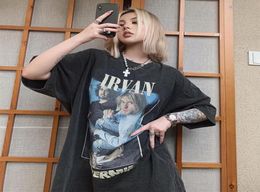 Plus Size T shirts Men039s Vintage Tshirts Rock Band Hip Hop Man Summer Tshirt Men Women Oversized Streetwear Tee Washed Old 1035627