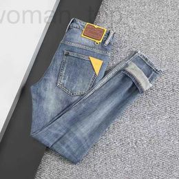 Men's Jeans Designer classic European men's jeans Presbyterian monogram embroidery stitched tear trend brand motorcycle pants for men slim G09K LH2G