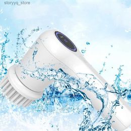 Cleaning Brushes Electric Spin ScrubberCordless Electric Shower Scrubber With Digital Display And Cleaning Brush For Bathtub Floor WindowL240304