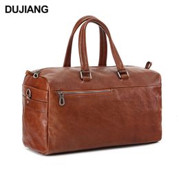 Large Capacity Leather Carry on Luggage Leisure Outdoor Fitness Travel Bag, Expandable Suitcase, New Model