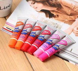 Whole 12pcs tear lip gloss girls tear pull off lipstick moisturizing fruit fragrance lip film mask for 2870198