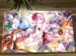 Pads Anime Girls YuGiOh Traptrix Deck TCG Mat Trading Card Game Mat CCG Playmat Rubber Mouse Pad Desk Mat 60x35cm