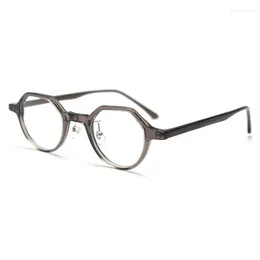 Sunglasses Frames 2024 Acetate Flat Lens Glasses Myopia Frame Women's Men's Spectacle Nearsighted Eyewear