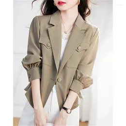 Women's Jackets Female Autumn Clothes Fashion Korean Loose Short Coat Tops 2024 Women Western-style Long-sleeved Leisure Jacket Windbreaker