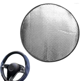 Steering Wheel Covers Sun Shade Cover Aluminium Foil Reflective Auto Interior With Elastic Band Anti-heat Car Universal Sunshade