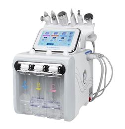 6 In 1 Hydro facial Diamond Dermabrasion Ultrasonic Skin Scrubber Care Bio Radio Frequency Instrument Oxygen Spray Microdermabrasi2620256