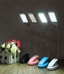 Flexible 28 LED Portable Adjustable Mini Study Reading Light USB Battery USB Clipon Fixture Desk Table Bed Computer Lamp2247297