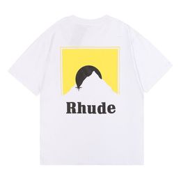 Rhude Mens T Shirt High Quality Tess Designer Casual Fashion Short Sleeve Europe America Men Women Round Neck Tshirts US Size S-XXL 15