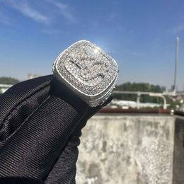 Luxury Ice Out Jewellery Champion Ring Vvs Moissanite Diamond White Gold Plated Rose Gold Plated Hiphop Men Ring