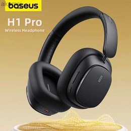 Cell Phone Earphones Baseus H1 Pro Wireless Headphone Active Noise Cancellation Bluetooth Headset Gamer Earphones HIFI Stereo For Sports Video Study YQ240304