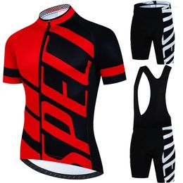 Racing Sets Road Bike Jersey Set Men's Cycling Clothing Summer MTB Team Clothes Short Sleeve Uniform Triathlon Skinsuit Ropa De Hombre 2024