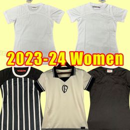 Women girl 2023 2024 Corinthian Soccer Jerseys Yuri Alberto PAULINHO 23 24 camisetas de footb Gustavo Balbuena Guedes Club football shirt home away fouth