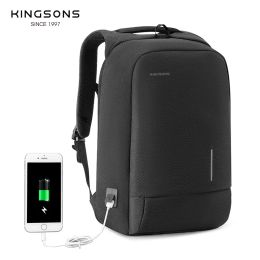 Backpack Kingsons Antitheft Backpack for Men Boys School Backpack 13.3/15.6/17.3 inch Laptop Computer Bag Fashion Male Mochila 2023