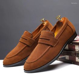 Dress Shoes Loafers For Men Comfortable Casual Slip On High Quality Brand Driving Breathable