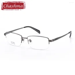 Sunglasses Frames Width 140 Titanium Frame Men Eyewear Half Semi Rimmed Design Prescription Glasses Spectacles Gafas