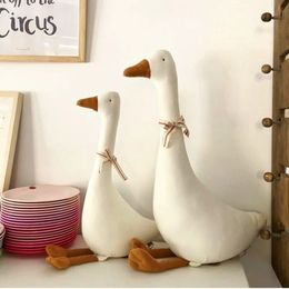 55CM Cotton Creative Big Goose Stuffed Toys Baby Accompany Play Plush Doll Pillow Toys Childrens Room Decoration Shooting Props 240228