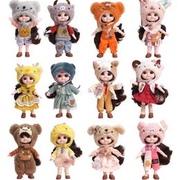 12 Animal 15cm Simulation Reborn Dolls Girls Princesas Crianças Toys Presentes por atacado bonecas