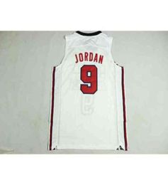 Usa Dream Team 9 michael White Season Basketball Jerseys015134036
