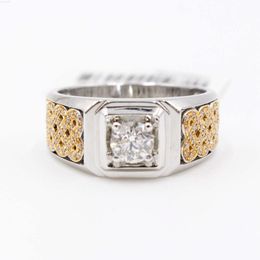 Hot Sale Design 18k White Gold Filled Jewelry Moissanite Ring Band Wedding Diamonds Rings for Men